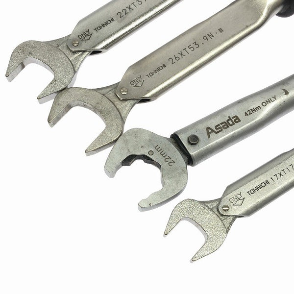 ☆中古品4本セット☆東日 トルクレンチ 26XT53.9Nm 22XT39.9Nm 17XT17.2Nm アサダ トルクレンチ1本 42Nm スパナヘッド125227 - 6