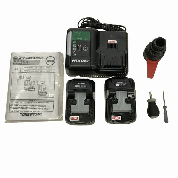 ☆比較的綺麗 中古品☆TONE トネ コードレスナットランナー CNB50 バッテリー2個(BSL36B18)充電器 パーツ ケース137380 - 10