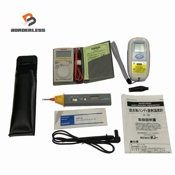 ☆中古美品3個セット 三和電気 カードテスター PM3 チノー 放射温度計 Water-proof IP-67 横河計測 デジタルマルチメーター 2447 03133103 - 1