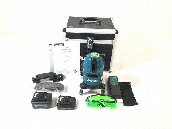 ☆中古品 makita マキタ 10.8V 充電式屋内･屋外兼用墨出し器 SK20GD 受光器 バッテリ1個 電池パック 三脚 ケース レーザー墨出し器125242 - 4