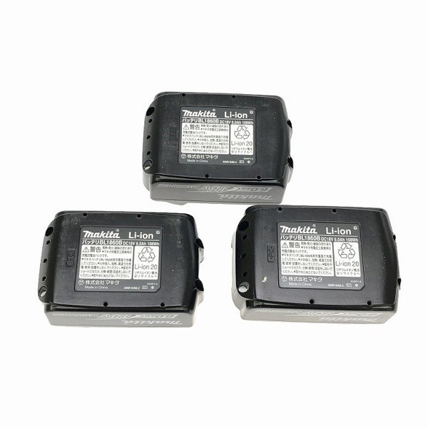 ☆未使用品箱なし3個セット☆makita マキタ 18V 6.0Ah 純正リチウムイオンバッテリー BL1860B リチウムイオン電池 蓄電池 充電池138056 - 5