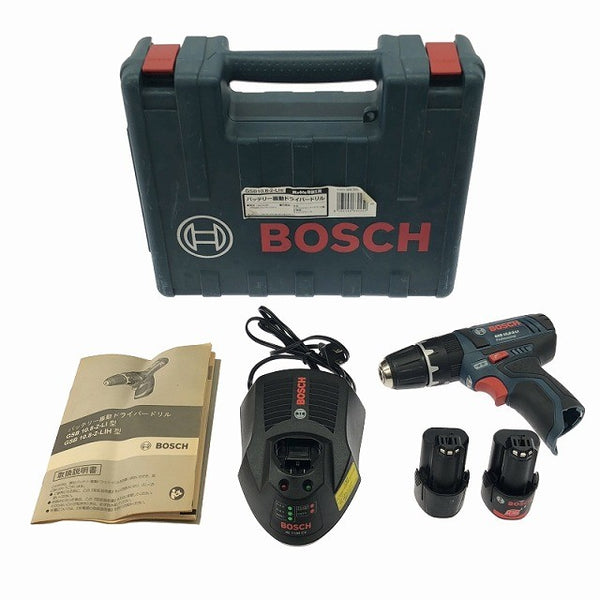 ☆中古美品☆ BOSCH ボッシュ 10.8V バッテリー振動ドライバードリル GSB10.8-2-LI 本体+バッテリー2個(1.3Ah)充電器+ケース 116834 - 3