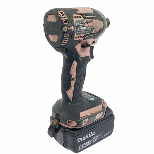 ☆中古品☆makita マキタ 18V インパクトドライバー TD170D ピンク 本体+バッテリー1個(18V5.0Ah) 締付け 電動工具 おまけ付♪130161 - 3