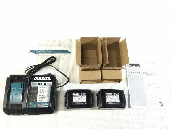 ☆未使用品☆makita マキタ 18V 充電式レシプロソー JR187DRGX バッテリ2個(6.0Ah) 充電器 ケース付 コードレスセーバソー136147 - 10