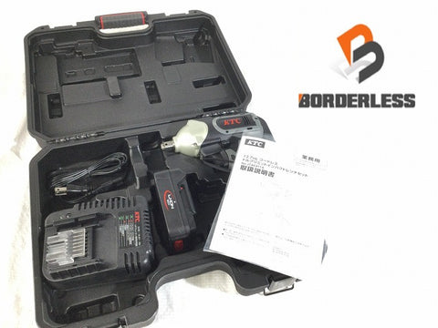 ☆未使用品☆KTC 京都機械工具 コードレストルクリミットインパクトレンチセット JTAE411A バッテリ2個 充電器 ケース付き116894 - 0