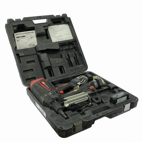 ☆中古品☆MAX マックス ガスネイラ GS-738C2 バッテリ2個(6V1.5Ah) 充電器 ケース付 充電式 ガス式鋲打ち機 ガスピンネイラ128608 - 0