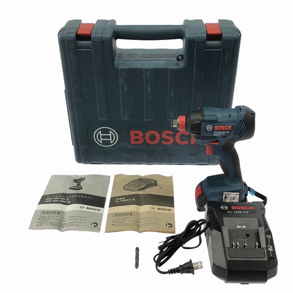 ☆中古美品☆BOSCH ボッシュ 18V コードレスインパクトドライバーレンチ GDX18V-180 バッテリー1個(2.0Ah)充電器+ケース112679 - 3