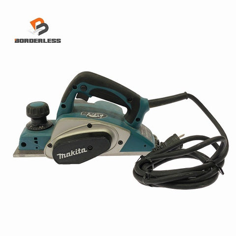 ☆中古品☆makita マキタ 100V 82mm 電気カンナ KP0800A コード式 電動かんな 切削加工 木材加工 電動工具127124
