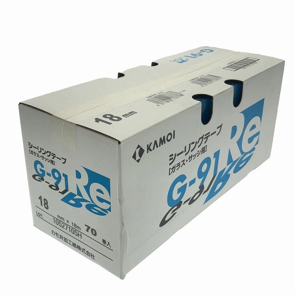 ☆未使用4ケースセット☆KAMOI カモ井加工紙 シーリングテープ G-91Re 18mm×18m 70巻 ガラス・サッシ用131588 - 2