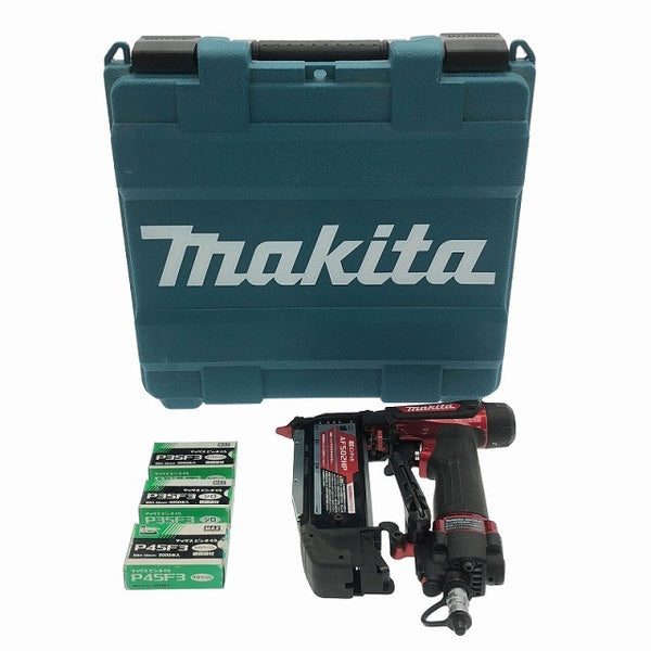 ☆比較的綺麗☆makita マキタ 50mm 高圧 ピンタッカー AF502HP 赤 ケース付 ピンネイラ エアピン釘打機 ピン釘打ち機 エア工具 - 3