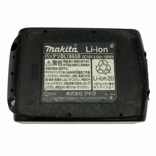 ☆中古品セット☆makita マキタ 18V 6.0Ah 純正 リチウムイオンバッテリー BL1860B 7.2-18V用 急速充電器 DC18RC131360 - 9