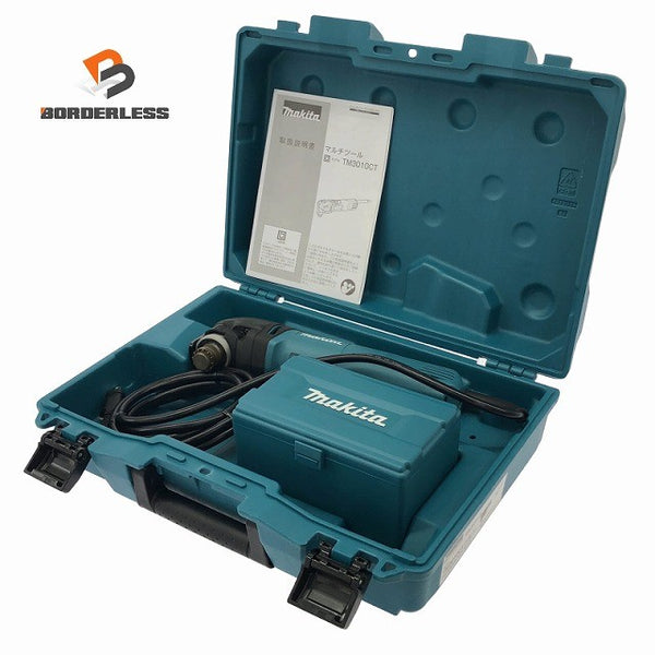 ☆比較的綺麗☆makita マキタ 100V マルチツール TM3010CT アタッチメント＋ケース付 コード式 カットソー 切削 電動工具136054 - 1