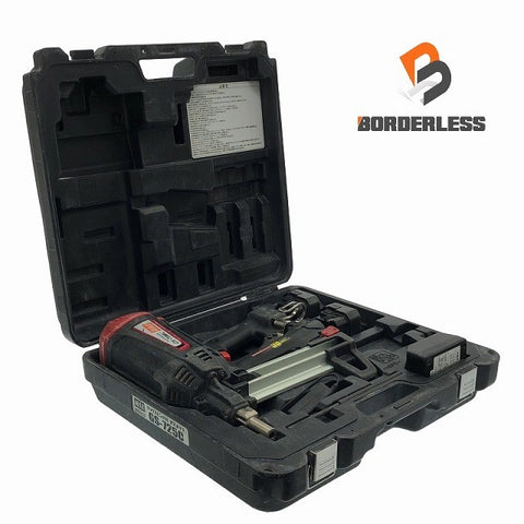 ☆中古品☆ MAX マックス 6V ガスネイラ GS-738C2 本体+バッテリー2個(6V 1.5Ah)充電器+パーツ+ケース リフォーム 鉄丸 釘/クギ113401 - 0