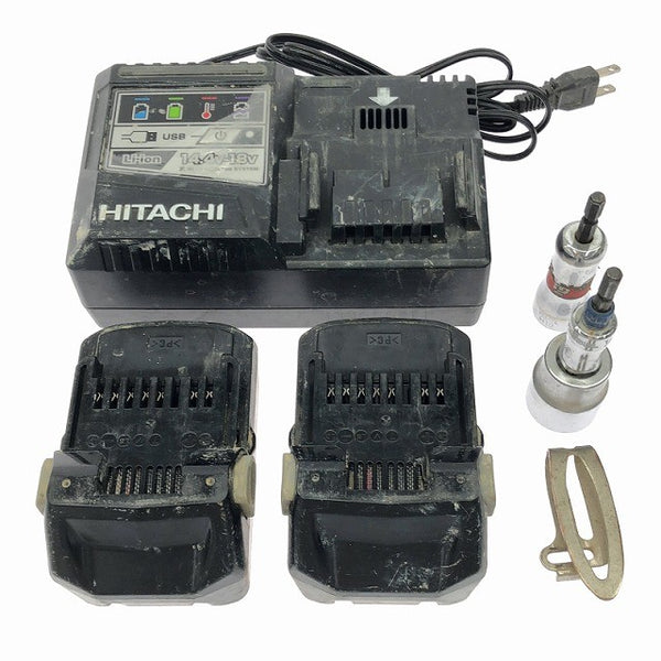 ☆中古品☆HITACHI 日立工機 18V コードレスインパクトドライバー WH18DKL バッテリ2個(3.0Ah) 充電器 ケース付 充電式134302 - 9