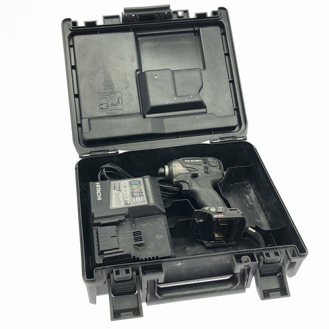 ☆中古品☆HiKOKI ハイコーキ 18V コードレスインパクトドライバ WH18DDL2 本体+充電器+ケース付き 電動工具131702 - 0