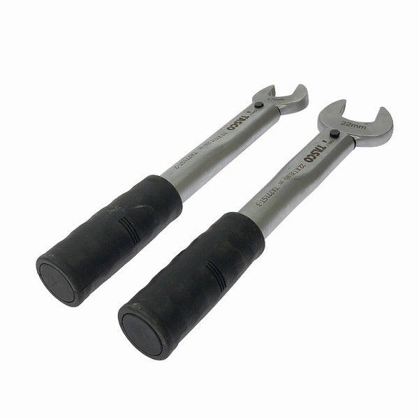 ☆中古品2本セット☆TASCO タスコ 高精度トルクレンチ 17XT17.2Nm 22XT39.9Nm TA771ST-2 TA771ST-3 スパナヘッド120387 - 2
