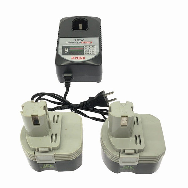 ☆中古品☆RYOBI リョービ 12V 充電式ドライバドリル BD-123 バッテリ2個(1.3Ah) 充電器付 コードレス ドリルドライバー138192 - 9