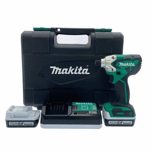 ☆美品☆makita マキタ 14.4V 充電式インパクトドライバー MTD001DSX バッテリー2個(14.4V 1.5Ah) 充電器 ケース付 コードレス - 3