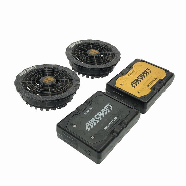 ☆比較的綺麗☆BURTLE バートル エアークラフト リチウムイオンバッテリー AC09×2 ファン AC08-1/08-2 暑さ対策119935 - 2