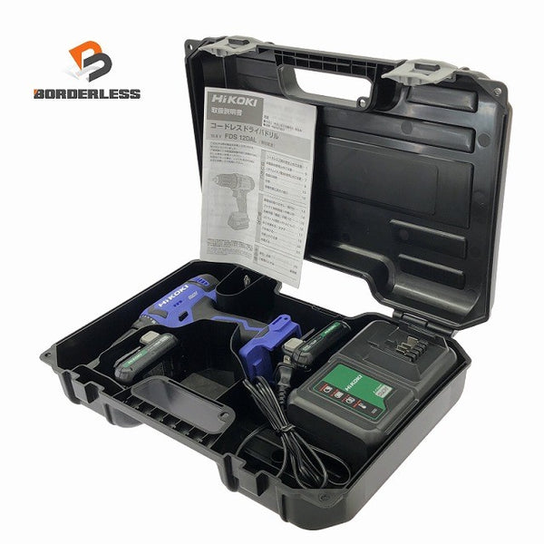 ☆美品☆HiKOKI ハイコーキ 10.8V コードレスドライバドリル FDS12DAL(2ES) バッテリ2個(1.5Ah) 充電器 ケース付 充電式132969 - 1