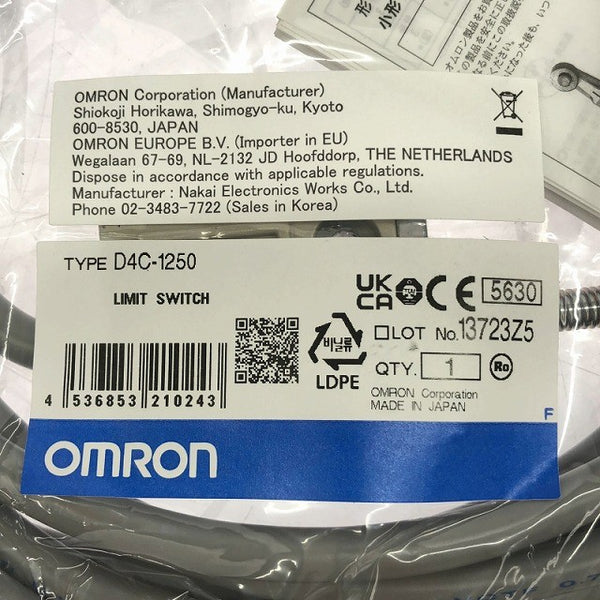 ☆未使用品2個セット☆OMRON オムロン 小形リミットスイッチ D4C-1250 AC250V 5A/DC30V 4A 小型 マイクロスイッチ 電材 部品137582 - 6