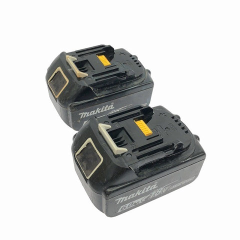 ☆中古品 2個☆makita マキタ 18V 6.0Ah 純正 リチウムイオンバッテリー BL1860B 残量表示付 急速充電対応 蓄電池 充電池126270 - 0