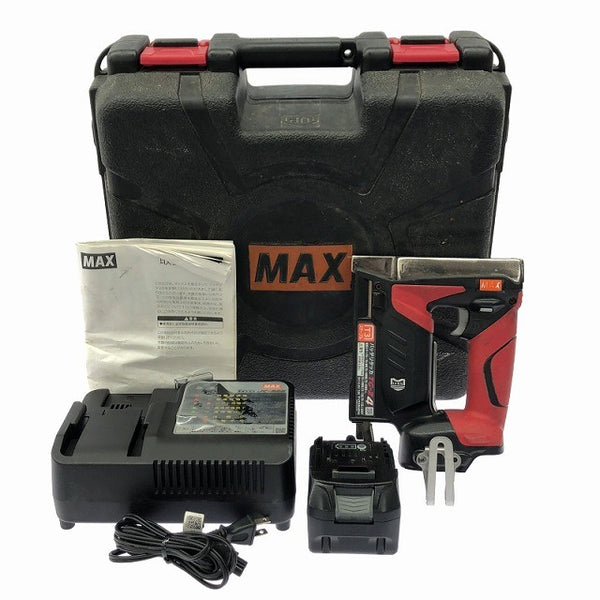 ☆美品☆MAX マックス 14.4V/18V 充電式タッカー TG-Z4-BC/1850A バッテリ(18V 5.0Ah) 充電器付 電動工具130043 - 3