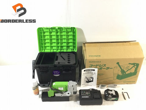 ☆未使用品☆IKURA イクラ 育良精機 36V コードレスライトボーラー ISK-LB30Li バッテリ1個(2.5Ah) 充電器 ケース付 磁気ボール盤