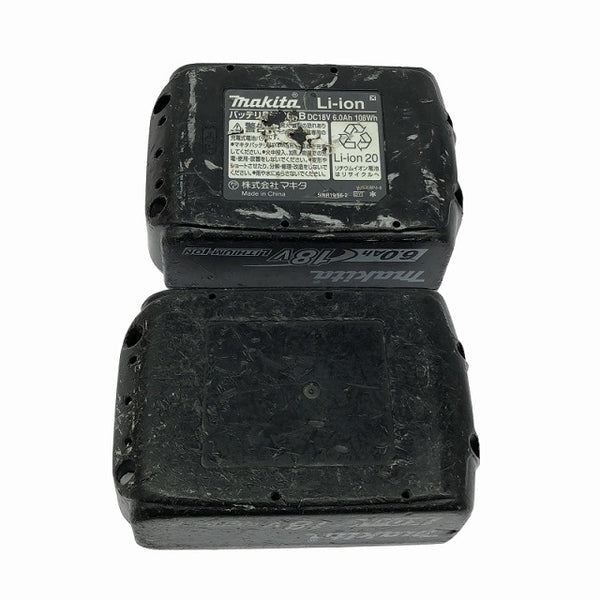 ☆中古品2個セット☆makita マキタ 18V 6.0Ah 純正 リチウムイオンバッテリー BL1860B 残量表示付 リチウムイオン電池 - 10