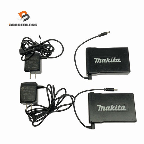 ☆中古品2個セット☆makita マキタ 7.6V 54Wh 充電式ファンジャケット専用バッテリー BL07150B A-68507 ACアダプタ付 空調作業服用132821