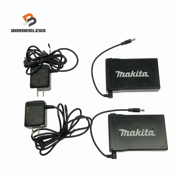 ☆中古品2個セット☆makita マキタ 7.6V 54Wh 充電式ファンジャケット専用バッテリー BL07150B A-68507 ACアダプタ付 空調作業服用132821 - 1