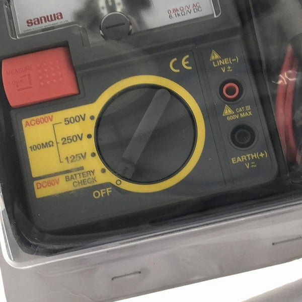 ☆未使用品☆ SANWA サンワ アナログ絶縁抵抗計 PDM5219S-P 定格電圧3レンジ式 軽量設計 アナログメガー/Ω 三和電気計器130782 - 8