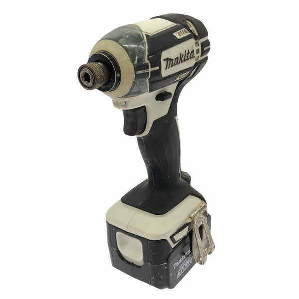 ☆中古品☆makita マキタ 14.4V 充電式インパクトドライバー TD138D 白/ホワイト バッテリ1個(3.0Ah) 充電器 ケース付 コードレス133349 - 4