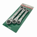 ☆未使用品☆KTC 板ラチェットメガネレンチセット 3本組 RM03 (RM-14X17/12X14/10X12) 板ラチェットめがねレンチ ギアレンチ - 2