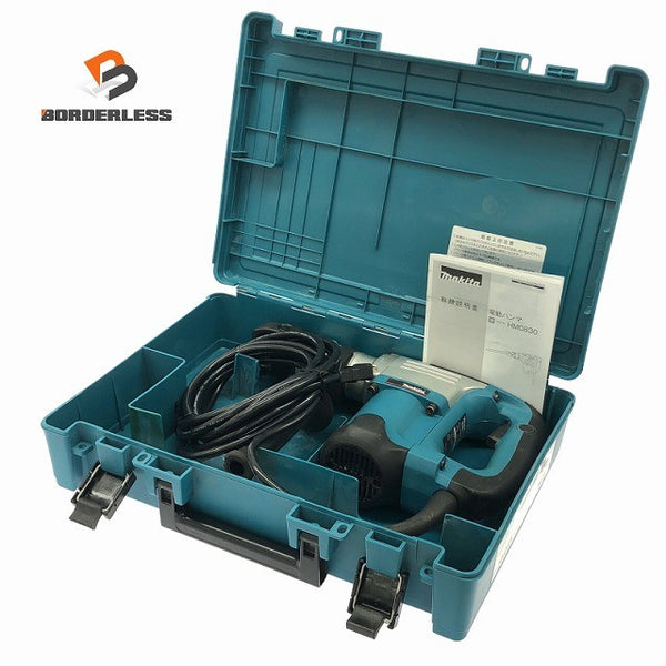 ☆中古美品☆makita マキタ 100V 電動ハンマー HM0830 ケース付 六角軸 コンクリートブレーカー はつり機 ハツリ機 斫り機135769 - 1