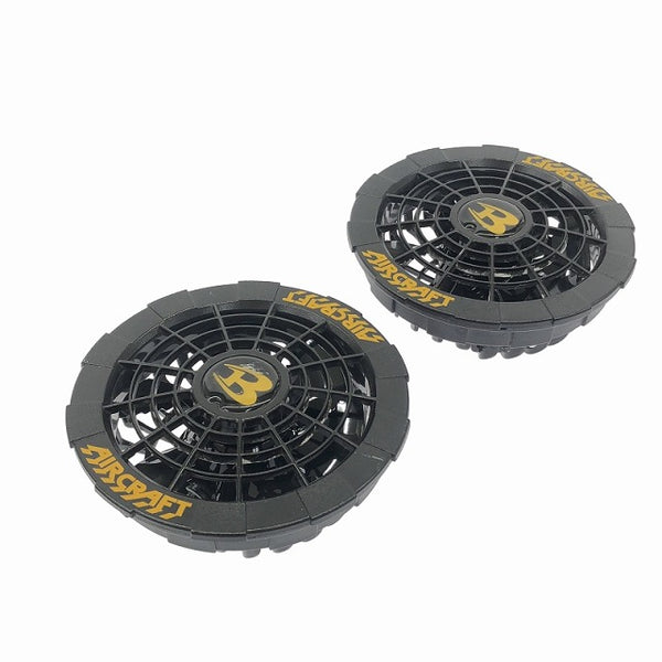 ☆中古品セット☆BURTLE バートル 12V エアークラフト用バッテリー AC230 ファンユニット 黒 空調作業服用 熱中症対策 京セラ114336 - 2