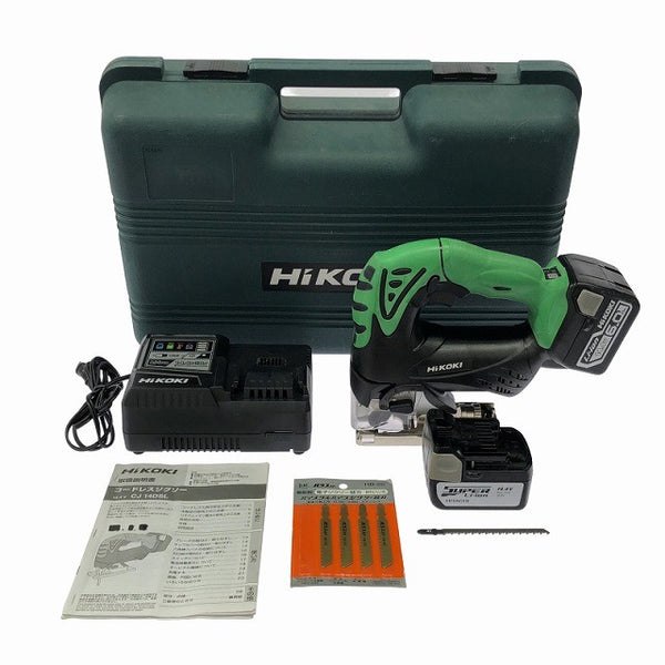 ☆中古品☆ HITACHI 日立工機 14.4V コードレスジグソー CJ14DSL バッテリー2個(3.0/6.0Ah)充電器+パーツ+ケース130890 - 3