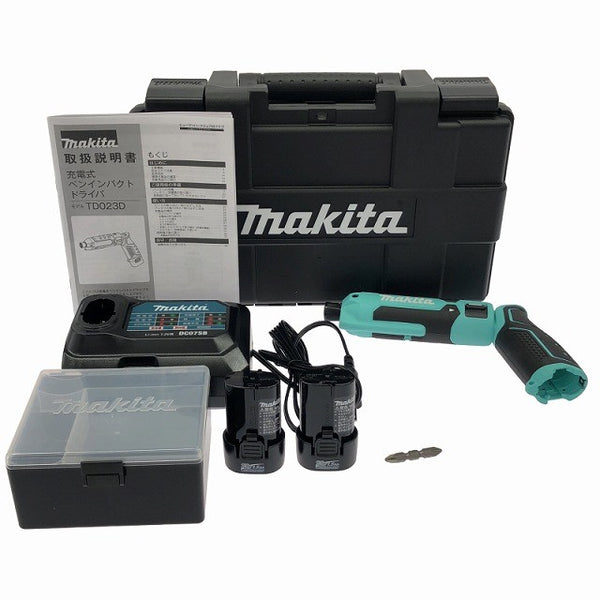 ☆未使用品☆makita マキタ 7.2V 充電式ペンインパクトドライバ TD023DHXTB ターコイズブルー バッテリ2個+充電器付き135719 - 3