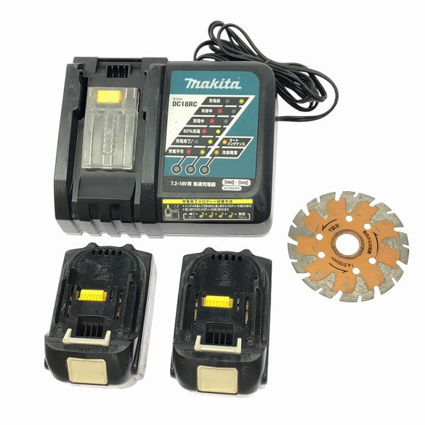 ☆美品☆makita マキタ 18V 100mm 充電式ディスクグラインダ GA412D バッテリー2個(18V 3.0Ah) 充電器付129897 - 9