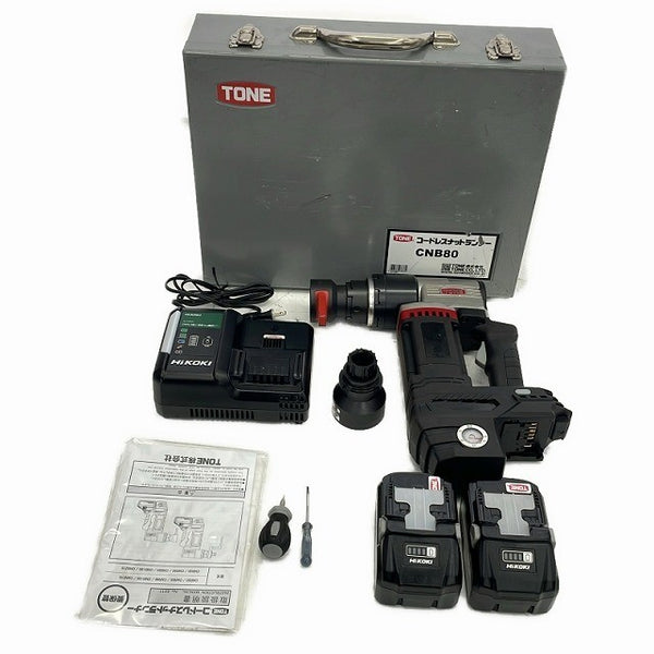 ☆中古美品☆ TONE トネ 36V コードレス建方1番 CKS250 シャーレンチ マルチボルトバッテリー2個+充電器+パーツ+ケース125704 - 3