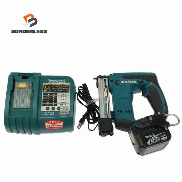 ☆中古品☆makita マキタ 14.4V 10ｍｍ充電式タッカ ST120D バッテリ1個(BL1430) 充電器(DC18RA)136116 - 1