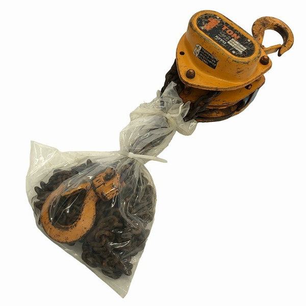 ☆中古品2個セット☆KITO キトー チェーンブロック M3形 CB010 荷重1.0ton/1ton 揚程2.5m 手動式 チェンブロック 吊り具 荷揚げ機136341 - 2