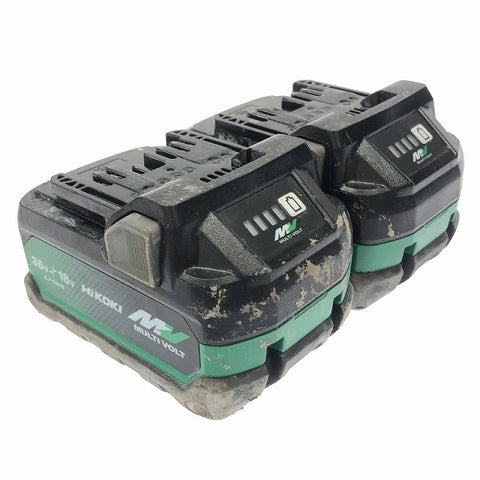 ☆中古品2点セット☆HiKOKI ハイコーキ 36V 2.5Ah 純正 マルチボルトバッテリー BSL36A18X リチウムイオンバッテリー 蓄電池122331 - 0