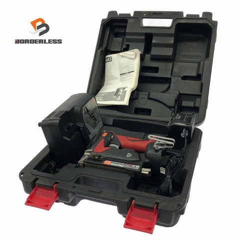 ☆美品☆MAX マックス 14.4V/18V 充電式タッカー TG-Z4-BC/1850A バッテリ(18V 5.0Ah) 充電器付 電動工具130043