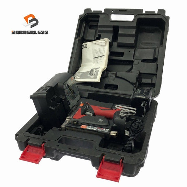 ☆美品☆MAX マックス 14.4V/18V 充電式タッカー TG-Z4-BC/1850A バッテリ(18V 5.0Ah) 充電器付 電動工具130043 - 1