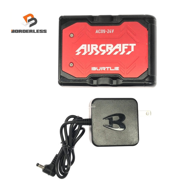 ☆美品☆BURTLE バートル エアークラフト リチウムイオンバッテリー AC09 充電アダプター付 空調作業服用ファンバッテリー118099 - 1