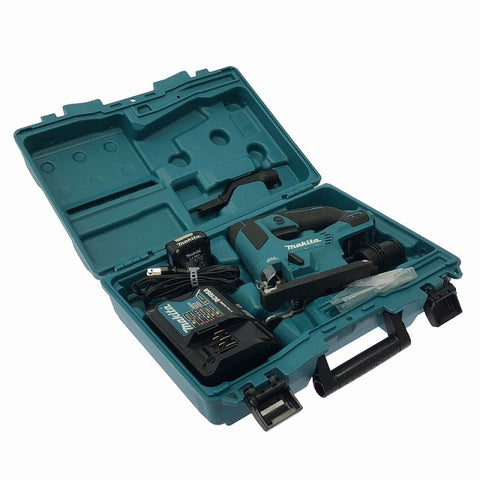 ☆中古品☆makita マキタ 10.8V 充電式ジグソー JV103D 1.5Ahバッテリー1個(BL1015) 充電器(DC10SA) ケース 替刃付124427 - 0