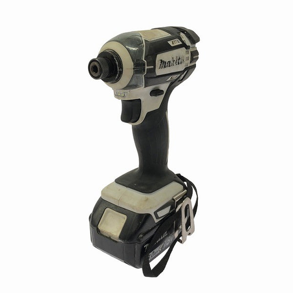 ☆中古品☆makita マキタ 18V 充電式インパクトドライバー TD149D 白/ホワイト バッテリ1個(18V3.0Ah) 充電器 ケース付 コードレス123072 - 4