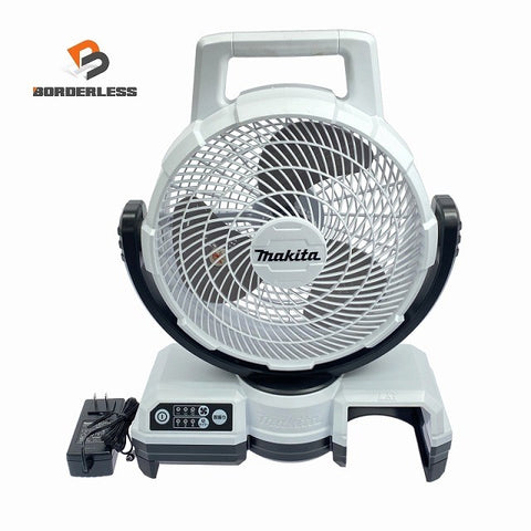 ☆比較的綺麗☆makita マキタ 14.4V/18V/100V 充電式ファン CF203D 白 本体＋ACアダプタ付 コードレス 送風機 扇風機124306