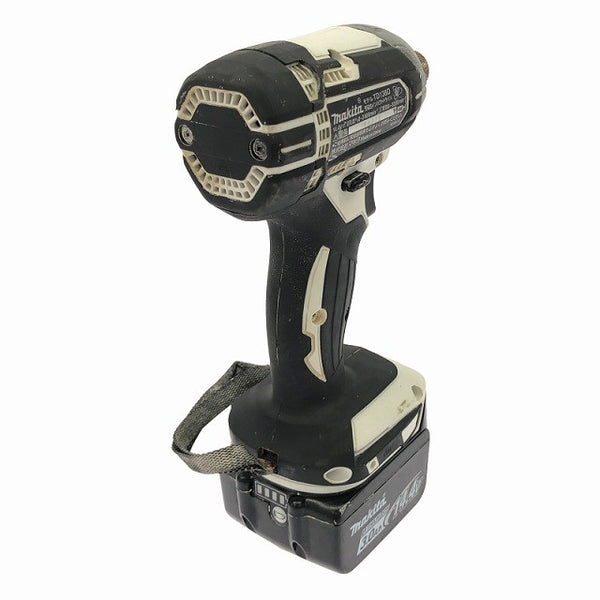 ☆中古品☆makita マキタ 14.4V 充電式インパクトドライバー TD138D 白/ホワイト バッテリ1個(3.0Ah) 充電器 ケース付 コードレス133349 - 6